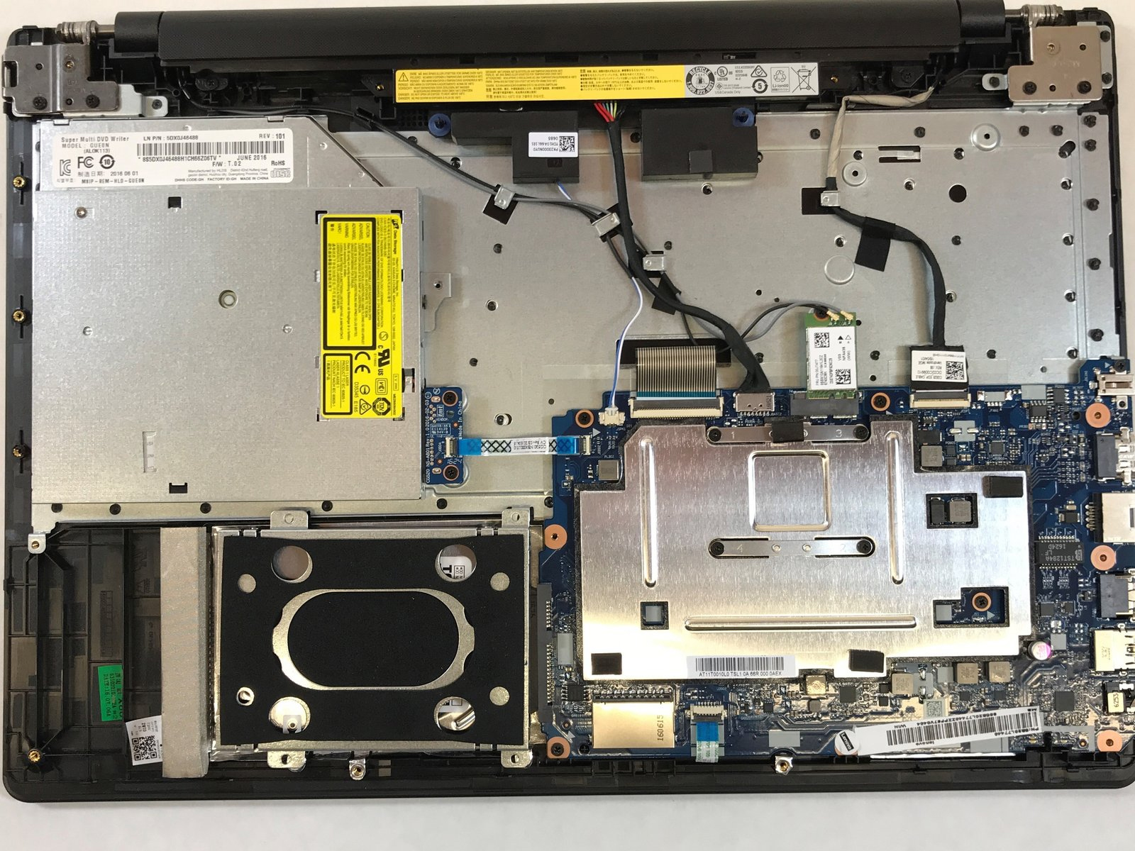 Internal Photo of Lenovo Ideapad 310-15ABR 310-15IKB 110-15IBR 510-15IKB TOUCH DC280 DC JACK (IdeaPad 110-15IBR)
